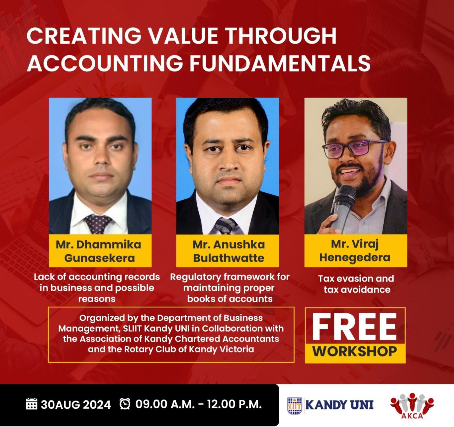 Creating Value through Accounting fundementals -30.08.2024